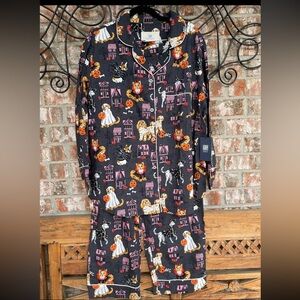 Printfresh Howloween Long Sleep Set Pajamas- Moon Rock (NWT, large)